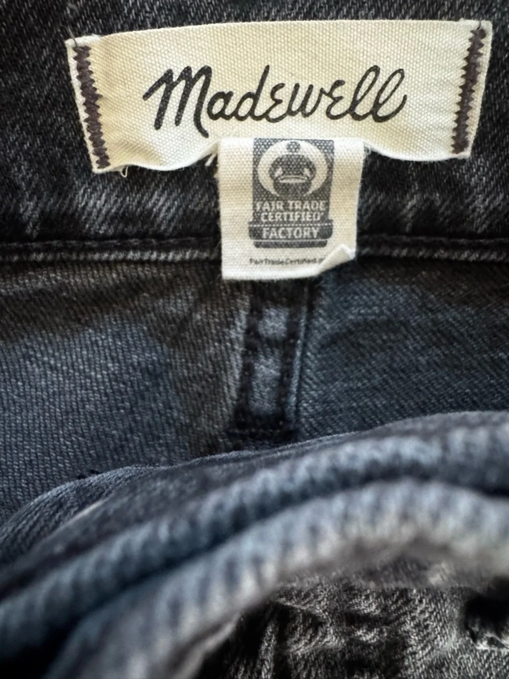 MADEWELL The Perfect Vintage Jeans High Rise Gray Wash Stretchy Size 23 EUC - Picture 4 of 11